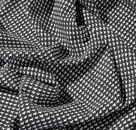 Pružná látka na jarní/letní kostým pepito černobílá 