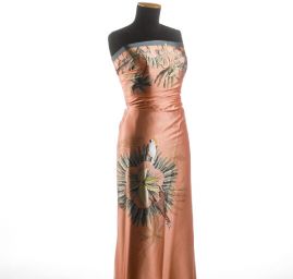 Satén s originálním potiskem Marlen losos