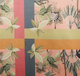 Satén s originálním potiskem Marlen losos