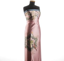 Satén s originálním potiskem Marlen  růžový