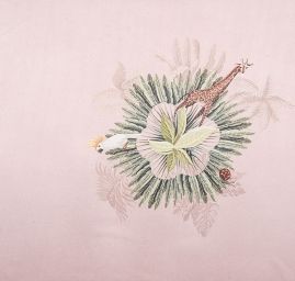 Satén s originálním potiskem Marlen  růžový