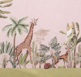 Satén s originálním potiskem Marlen  růžový