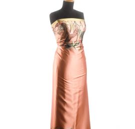 Satén s originálním potiskem Marlen losos - bordura