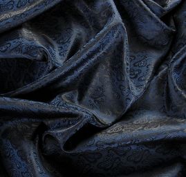 Podšívka žakárová tm. modrá