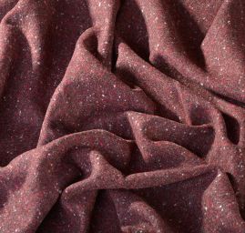 Tweed látka na kabát vínová