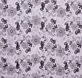 Efektní krajka na tylu motiv květů bílá/černá