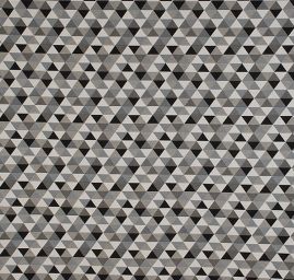 Dekorační látka retro vzor trojúhelníky bílé/černé 