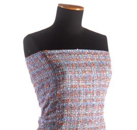 Kostýmová látka imitace ručně tkaná růžová