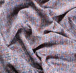 Kostýmová látka imitace ručně tkaná růžová