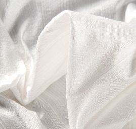Hedvábný šantung bílý