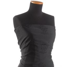 Brokát nepružný černý orientální vzor draci