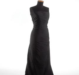 Brokát nepružný černý orientální vzor draci