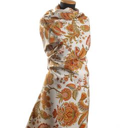 Pevnjěší  bavlněná látka tisk s hrubší strukturou