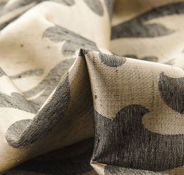 Žakárová látka imitace hedvábí ornament béžová