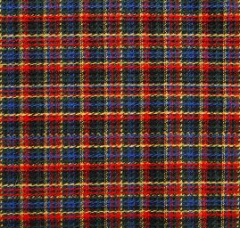 Vlněná kostýmová látka barevná kostka 