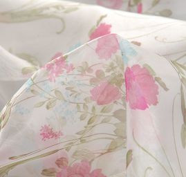 Organza romantický vzor květů