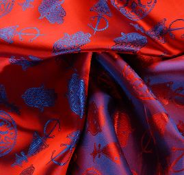 Látka brokát orientální motiv