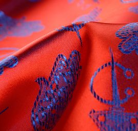 Látka brokát orientální motiv