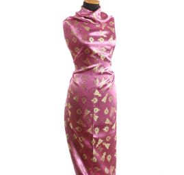 Brokát orientální motiv růžový