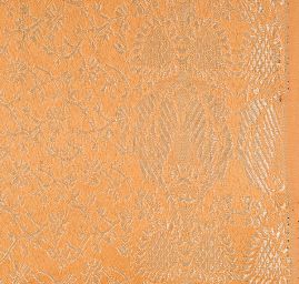 Žakárová látka jemná oranžová