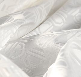 Žakárová látka bavlna směs geometrický motiv