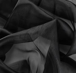 Organza jednobarevná černá