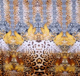 Hedvábný pružný satén kupón křídla