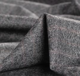 Kostýmová látka vlna kašmír proužek šedorůžová