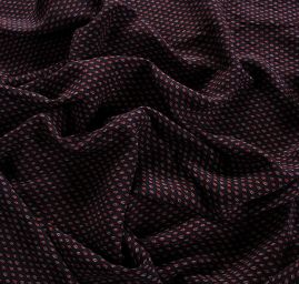 Viskozová šatová látka drobný vzor modrá