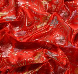 Látka brokát květinový motiv