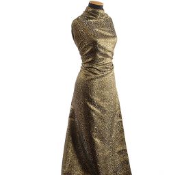 Lamé žakár zlatočerné