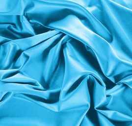 Pružný satén blankytně modrý
