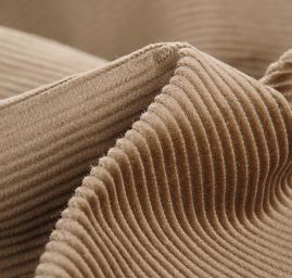 Manšestr nepružný širší proužek medový