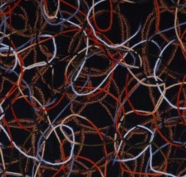 Efektní pletenina s výšivkou geometrický motiv