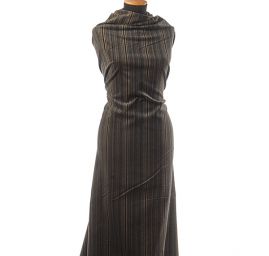 Manšestr pružný proužky temně modré