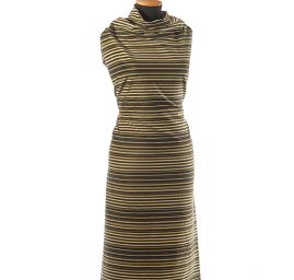 Manšestr pružný barevné proužky zelené