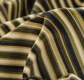 Manšestr pružný barevné proužky zelené