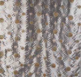 Vyšívaný taft vzor v marockém stylu stříbrný II.jakost