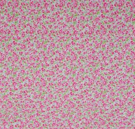 Bavlněná látka tisk kytičkový motiv růžová
