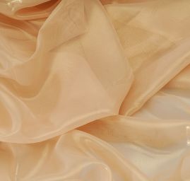 Lamé šifon zlatobéžový