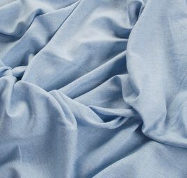 Flanel bavlněný jemný modrobílý melír