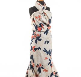 Viskózová letní látka vzor květin