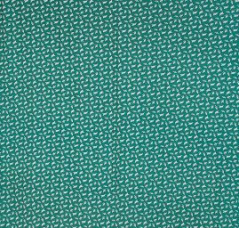 Látka na šaty motiv kloboučků zelená