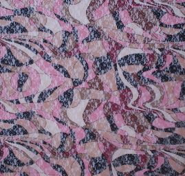 Pružná krajka s květinový vzor/geometrický tisk