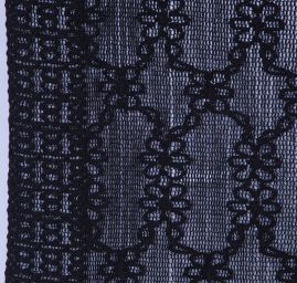 Efektní krajka síť s květinovým motivem černá