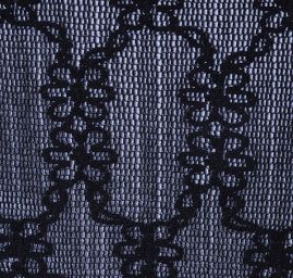 Efektní krajka síť s květinovým motivem černá