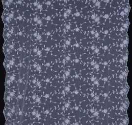 Efektní krajka vyšívaný tyl s plastickými květy