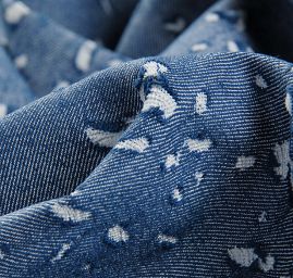 Riflovina s ažurou modrá/sv.modrá