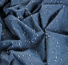 Riflovina s ažurou modrá/sv.modrá