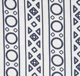 Viskózová látka geometrický vzor proužky/kolečka